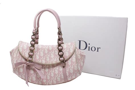 dior pink ribbon bag|Dior pink shoulder bag.